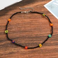 Ethnic Flower Handmade Color Beads Necklace Wholesale Nihaojewelry sku image 1