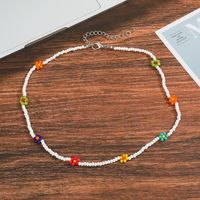Ethnic Flower Handmade Color Beads Necklace Wholesale Nihaojewelry sku image 2