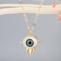 Fashion Devil's Eye Ethnic Totem Eye Pendant Clavicle Chain Wholesale Nihaojewelry sku image 2