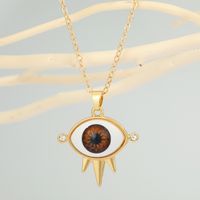 Fashion Devil's Eye Ethnic Totem Eye Pendant Clavicle Chain Wholesale Nihaojewelry sku image 3