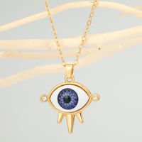 Fashion Devil's Eye Ethnic Totem Eye Pendant Clavicle Chain Wholesale Nihaojewelry sku image 1