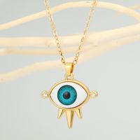 Fashion Devil's Eye Ethnic Totem Eye Pendant Clavicle Chain Wholesale Nihaojewelry sku image 6