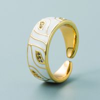 Retro Geometric Hollow Sunflower Shape Copper Gold-plated Ring Wholesale Nihaojewelry sku image 2