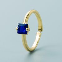 Einfacher Mehrfarbiger Diamantkupfer Vergoldeter Ring Großhandel Nihaojewelry sku image 4