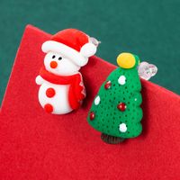 Christmas Series Resin Santa Claus Gift Earrings Wholesale Nihaojewelry sku image 1