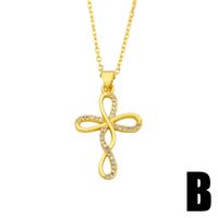 2022 New Zircon Cross Necklace For Women Ins Temperamental Minority Design Sense Clavicle Chain Neck Chain For Women Nky16 sku image 2