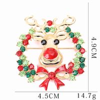 Wholesale Jewelry Christmas Tree Letter Elk Brooch Nihaojewelry sku image 17
