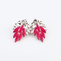 Fashion Vintage Color Flower Crystal Gem Earrings Wholesale Nihaojewelry sku image 1