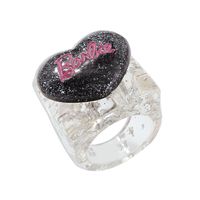 Bague En Résine Lettre Coeur Couleur Bonbon Simple En Gros Nihaojewelry sku image 4