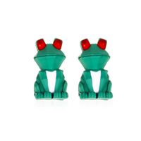Wholesale Jewelry Cartoon Frog Stud Earrings Nihaojewelry sku image 1