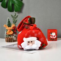 Weihnachten Dreidimensionale Puppe Süßigkeiten Gebürsteter Stoff Tasche Dekorationen Großhandel Nihaojewelry sku image 1