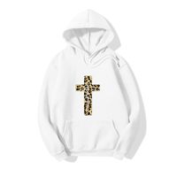 Cross Letter Printed Hooded Loose Sweater Wholesale Nihaojewelry main image 1