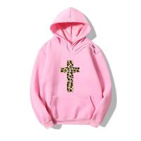 Cross Letter Printed Hooded Loose Sweater Wholesale Nihaojewelry main image 5