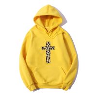Cross Letter Printed Hooded Loose Sweater Wholesale Nihaojewelry main image 6