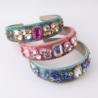 New Baroque Diamond-studded Gems Colorful Headbands Wholesale Nihaojewelry main image 1