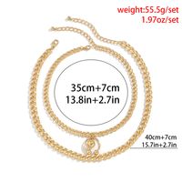 Europe And America Cross Border Hip Hop Punk Multi-layer Round Beads Hanging Ball Simple Necklace Geometric Metal Hollow Chain Necklace main image 6