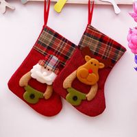 Christmas Decoration Supplies Santa Claus Little Socks Christmas Tree Pendant Christmas Stockings Gift Bag Factory Wholesale main image 1