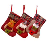 Christmas Decoration Supplies Santa Claus Little Socks Christmas Tree Pendant Christmas Stockings Gift Bag Factory Wholesale main image 6