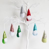 Pendentif De Noël Décoration D&#39;arbre Petite Sequin Faceless Gnome Poupée En Gros Nihaojewelry main image 3