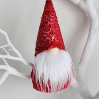 Pendentif De Noël Décoration D&#39;arbre Petite Sequin Faceless Gnome Poupée En Gros Nihaojewelry main image 5