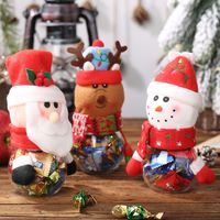 Nouveau Pot De Bonbons De Poupée En Plastique Transparent De Noël Créatif En Gros Nihaojewelry main image 4