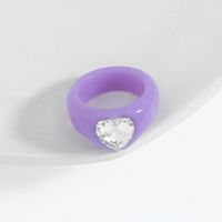 Ins High-profile Figure Ring Female Niche Design Candy Color Resin Tide High Sense Index Finger Ring Resin Little Finger Ring main image 4