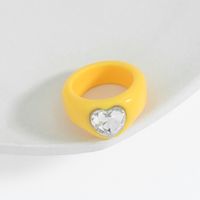 Ins High-profile Figure Ring Female Niche Design Candy Color Resin Tide High Sense Index Finger Ring Resin Little Finger Ring main image 3