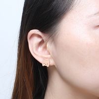 Fashion Geometric Titanium Steel 18K Gold Plated Earrings main image 6