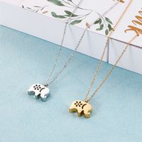Stainless Steel Titanium Steel 18K Gold Plated Fashion Geometric Pendant Necklace main image 5