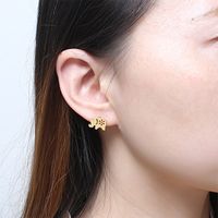 Fashion Geometric Stainless Steel Titanium Steel 18K Gold Plated Earrings main image 6