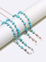Fashion Two-piece Natural Turquoise Stone Glasses Mask Copper Chain Wholesale Nihaojewelry main image 1