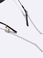 Simple Two-piece Chain Black White Pearl Glasses Mask Copper Chain Wholesale Nihaojewelry main image 4