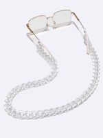 Simple Retro Acrylic Transparent Glasses Thick Chain Wholesale Nihaojewelry main image 1