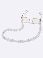 Simple Retro Acrylic Transparent Glasses Thick Chain Wholesale Nihaojewelry main image 4