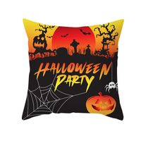 Halloween Pumpkin Bat Printing Cushion Pillowcase Wholesale Nihaojewelry main image 3