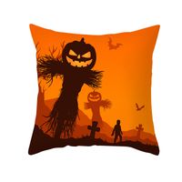 Halloween Pumpkin Bat Printing Cushion Pillowcase Wholesale Nihaojewelry main image 4