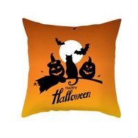 Halloween Pumpkin Bat Printing Cushion Pillowcase Wholesale Nihaojewelry main image 6