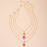 Wholesale Jewelry Retro Planet Flower Heart Pendant Necklace Nihaojewelry main image 3