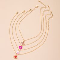 Wholesale Jewelry Retro Planet Flower Heart Pendant Necklace Nihaojewelry main image 4