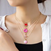 Wholesale Jewelry Retro Planet Flower Heart Pendant Necklace Nihaojewelry main image 5