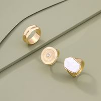 New Retro Alloy Diamond Square Ring Three-piece Wholesale Nihaojewelry main image 3
