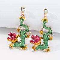 Fashion Drop Oil Hit Color Dragon Earrings Wholesale Nihaojewelry main image 4