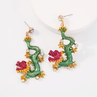 Fashion Drop Oil Hit Color Dragon Earrings Wholesale Nihaojewelry main image 5