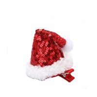 Christmas Red Sequined Small Hat Veil Hairpin Wholesale Nihaojewelry main image 6