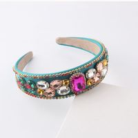 New Baroque Diamond-studded Gems Colorful Headbands Wholesale Nihaojewelry sku image 3