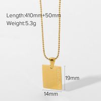 European And American Ins Internet Celebrity Necklace 18k Gold Stainless Steel Text Necklace For Women Fashion Trendy Style Necklace Jewelry sku image 2