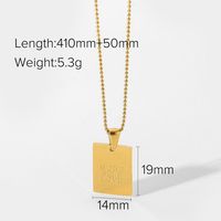 European And American Ins Internet Celebrity Necklace 18k Gold Stainless Steel Text Necklace For Women Fashion Trendy Style Necklace Jewelry sku image 2