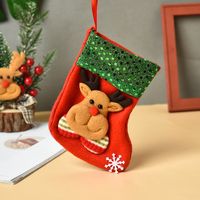 Vintage Bear Socks Candy Gift Bags Christmas Decoration Wholesale Nihaojewelry sku image 3