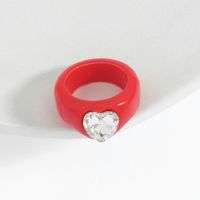 Ins High-profile Figure Ring Female Niche Design Candy Color Resin Tide High Sense Index Finger Ring Resin Little Finger Ring sku image 3
