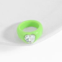 Ins High-profile Figure Ring Female Niche Design Candy Color Resin Tide High Sense Index Finger Ring Resin Little Finger Ring sku image 5